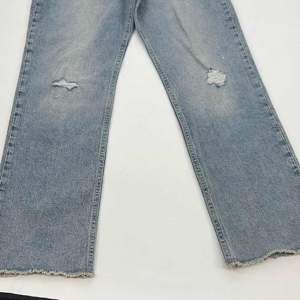 NWT Gap New‎ School Straight Distressed Raw Hem Jeans Girls 14 Plus